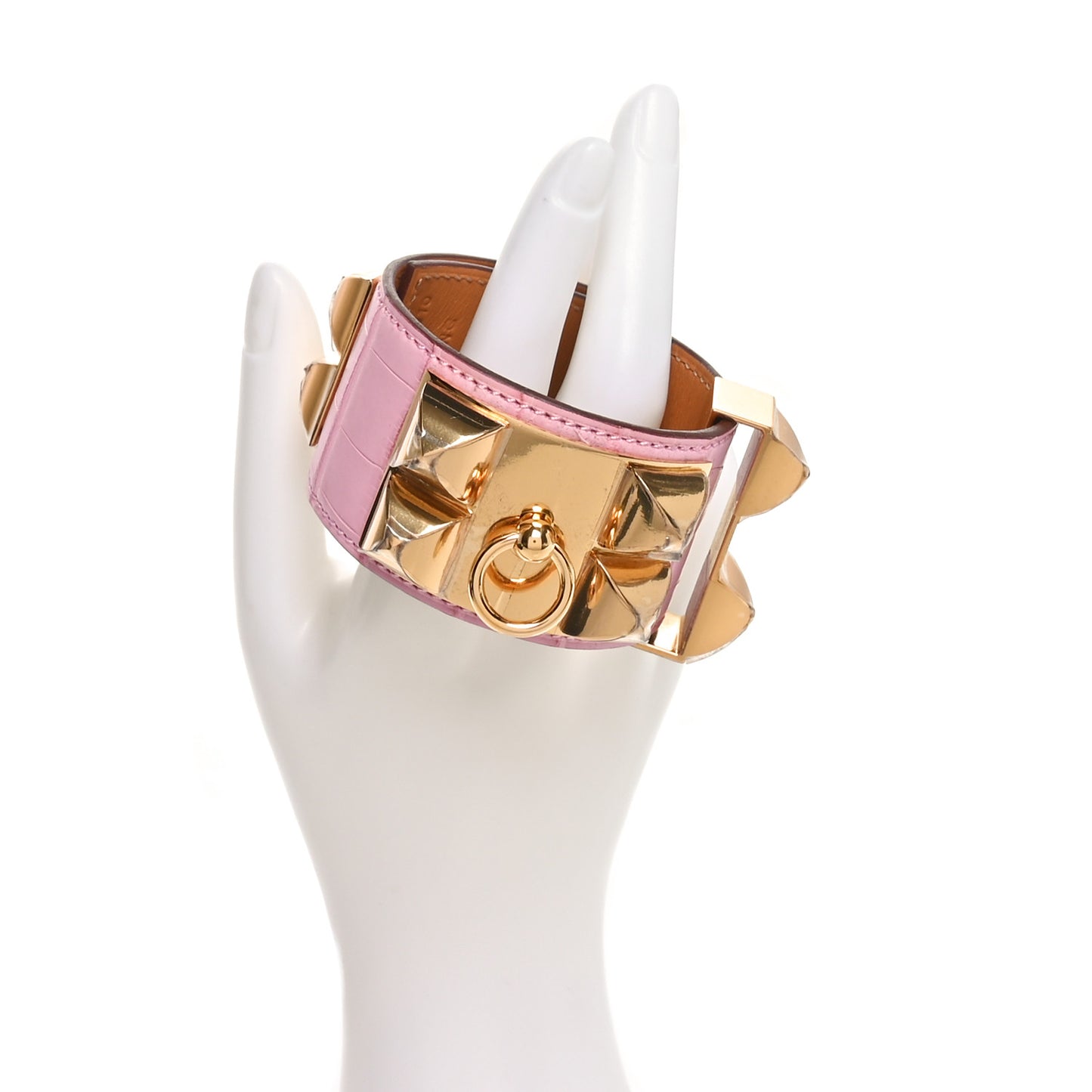 Matte Alligator Collier De Chien CDC Bracelet T2  5P Pink