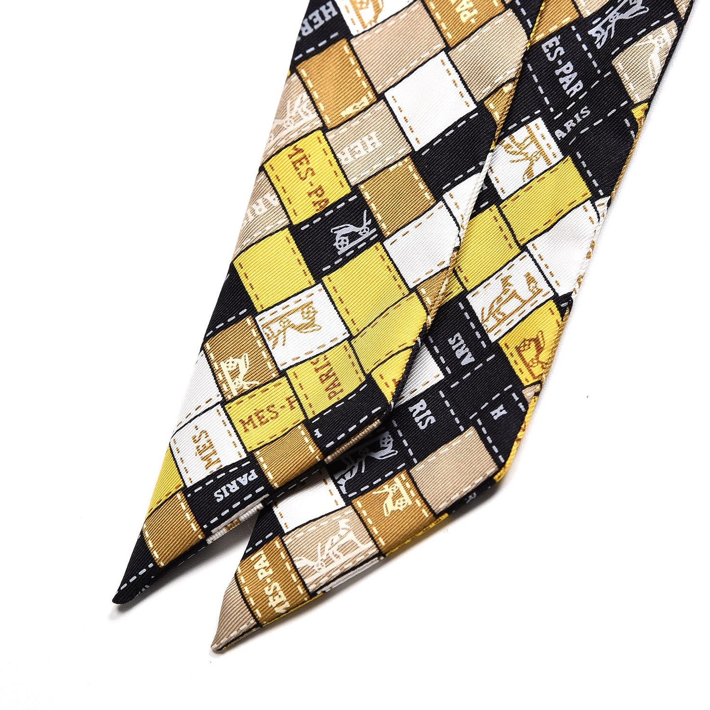 Silk Bolduc Au Carre Twilly Noir Blanc Vieil