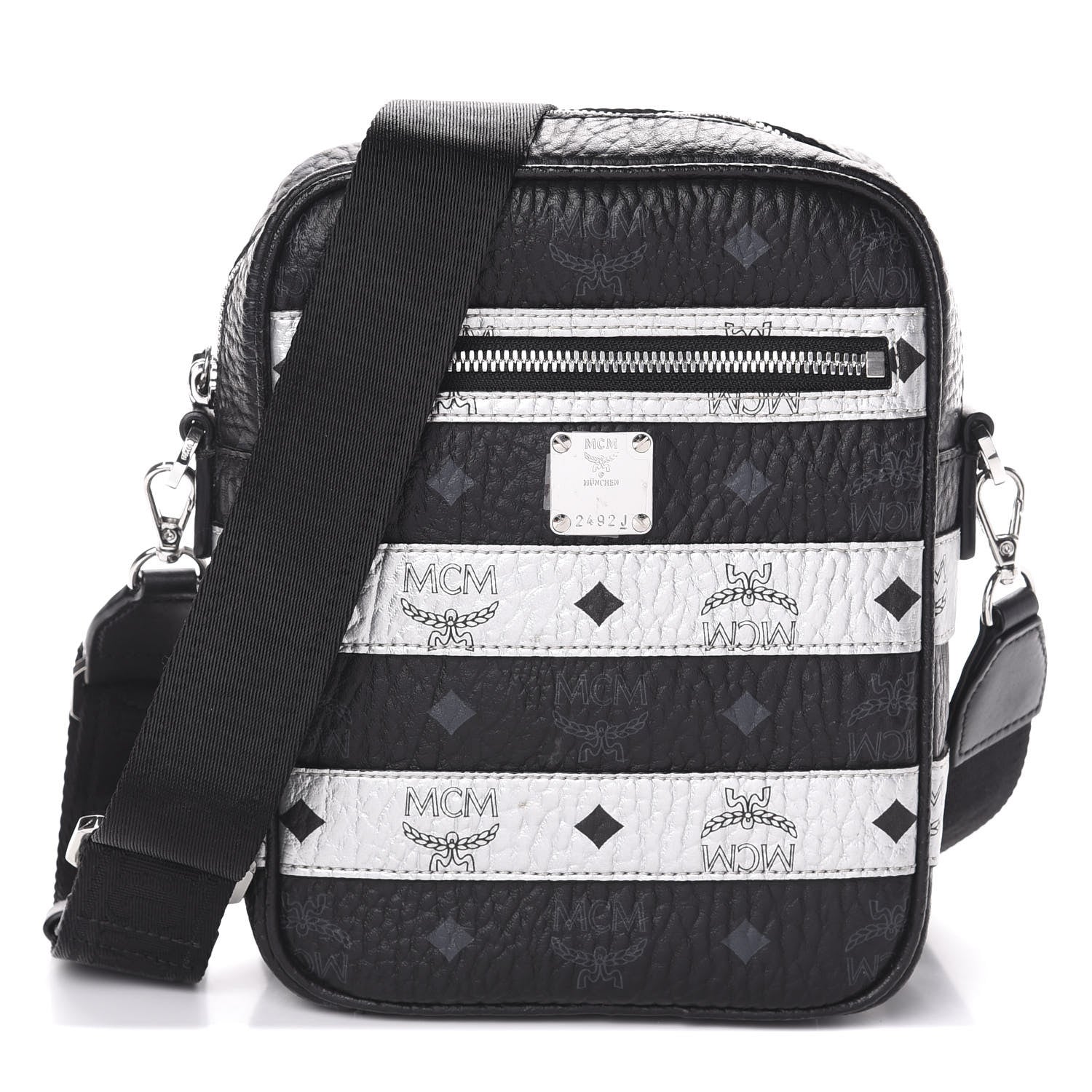 MCM Visetos Spot Crossbody Bag Black 1 of 8
