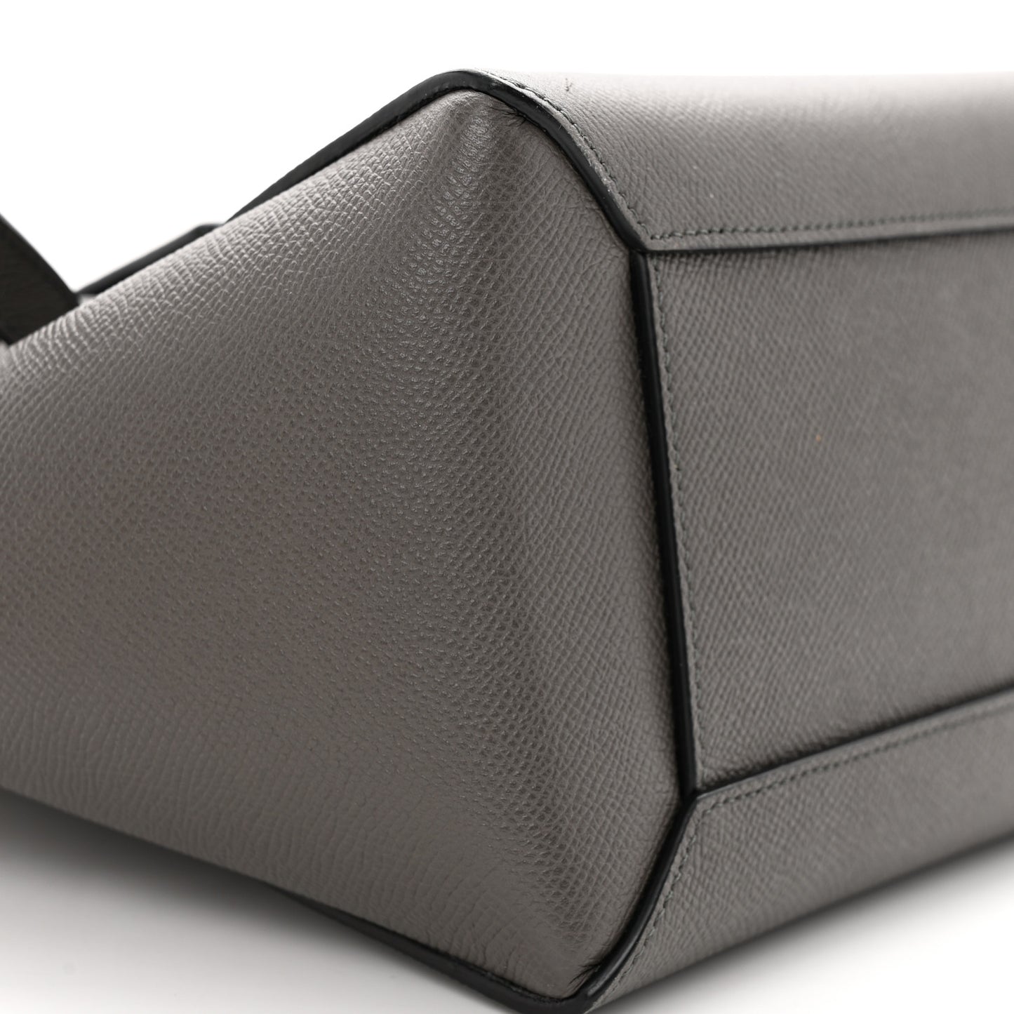 Grained Calfskin Mini Belt Bag Grey