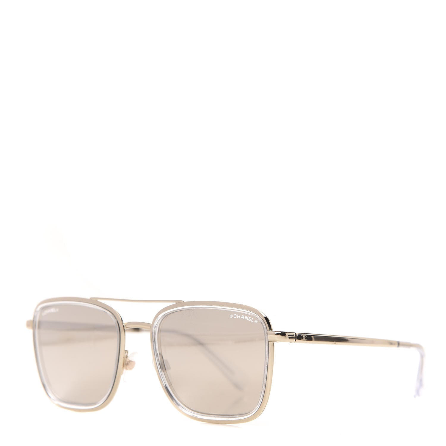 Chanel Pilot Sunglasses 4241 Gold 1 of 8