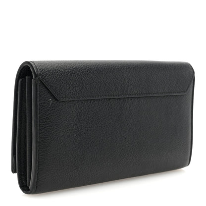 Louis Vuitton Calfskin Lockme II Wallet Black 3 of 9