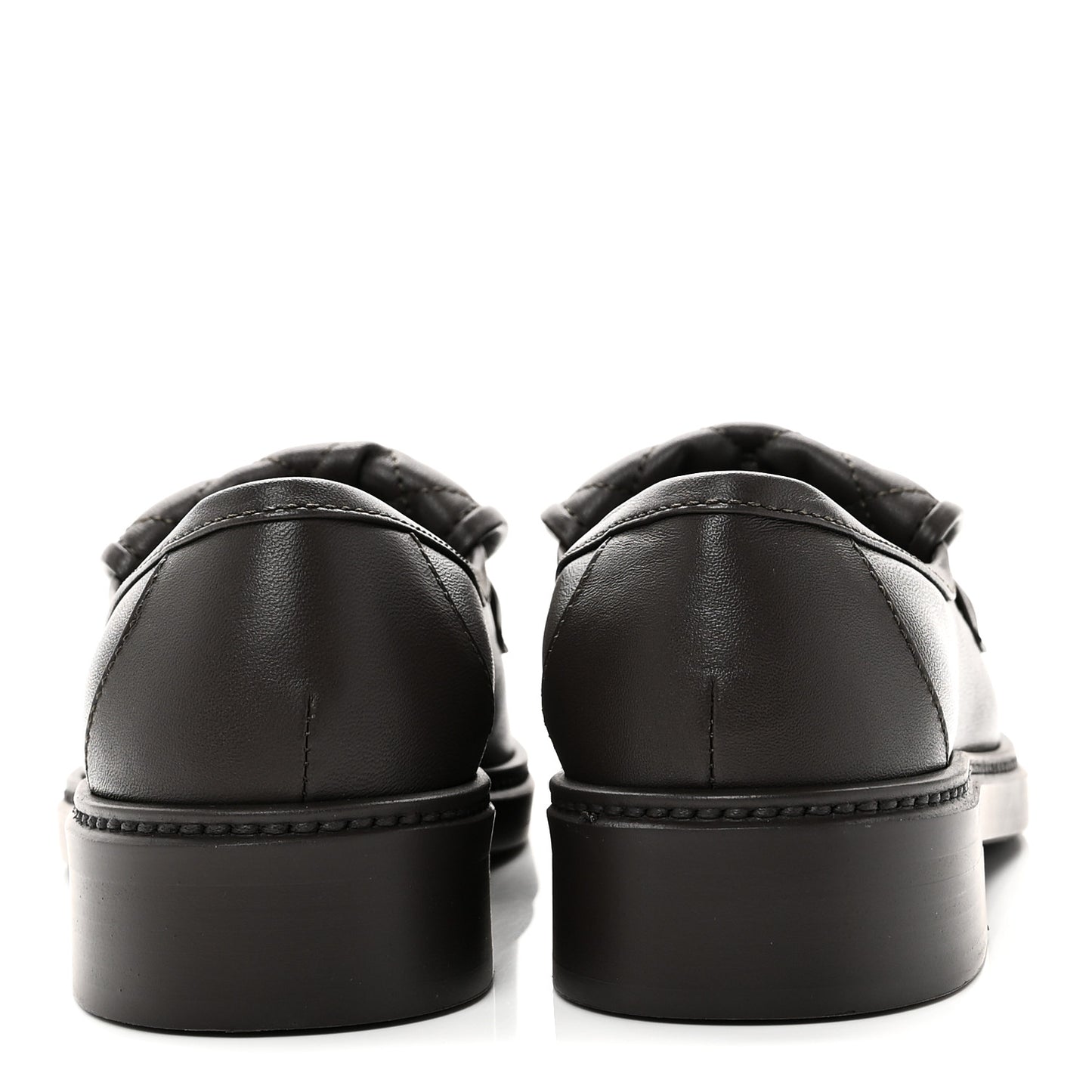 Lambskin Quilted CC Turnlock Loafers 37 Dark Brown
