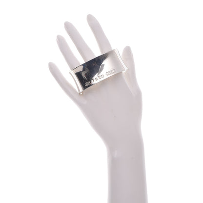 Tiffany Sterling Silver Wide 1837 Cuff Bracelet 2 of 5