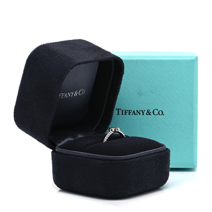 Tiffany Platinum Diamond Fleur de Lis Band Ring 48 4.5 5 of 5
