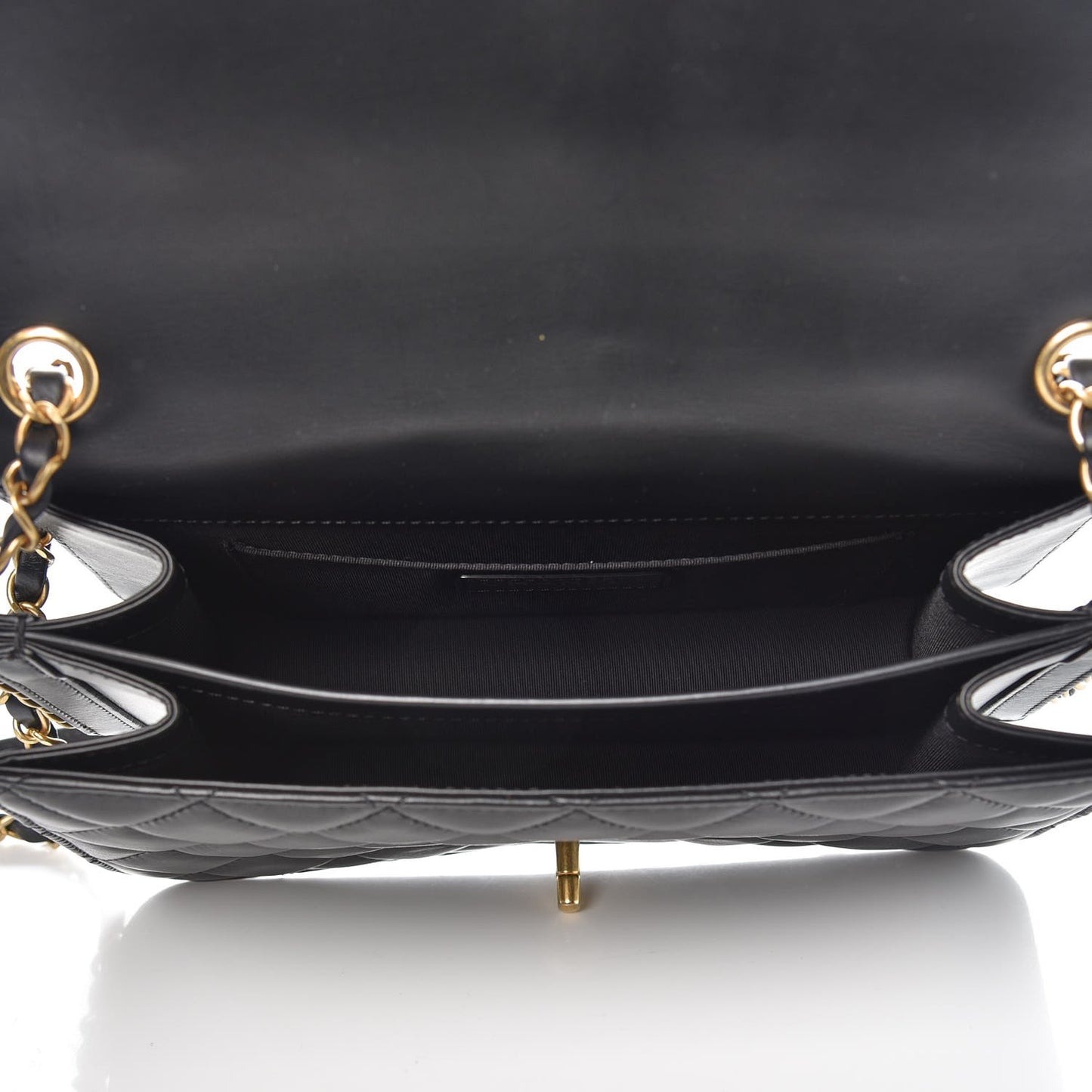 Calfskin Quilted Medium Everyday Chic Single Flap Black