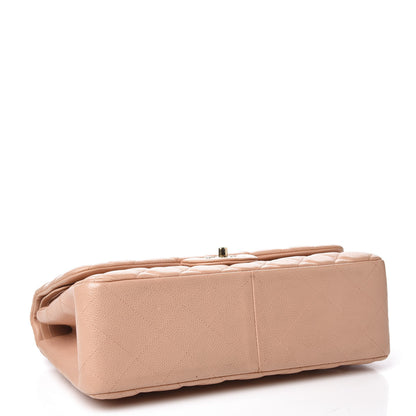 Chanel Pearly Caviar Quilted Jumbo Double Flap Beige 3 of 9