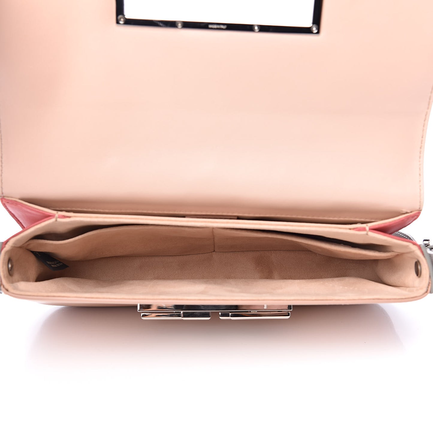 Vitello Dolce Crystal 3Baguette Shoulder Bag White Pink