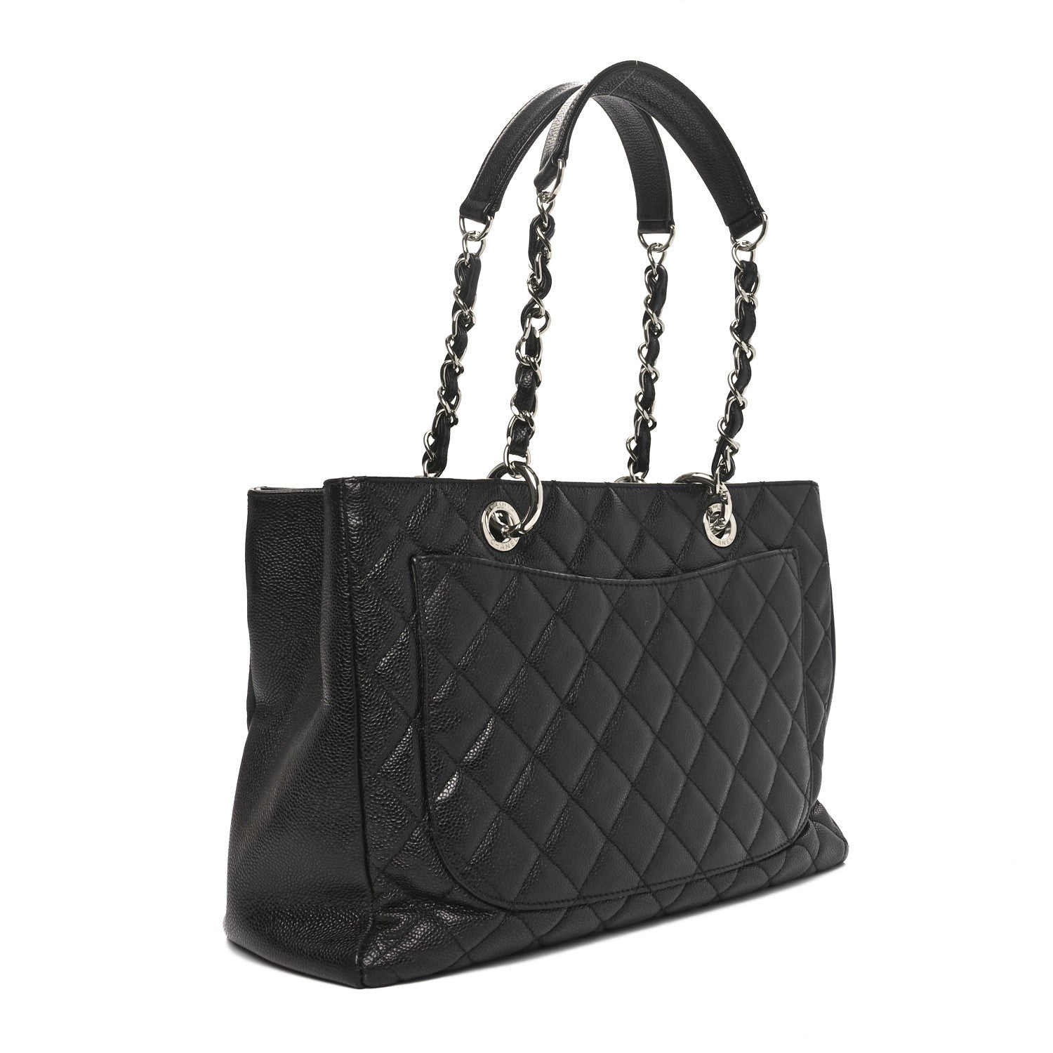 Chanel Caviar Quilted Grand Shopping Tote GST Black 3 of 10