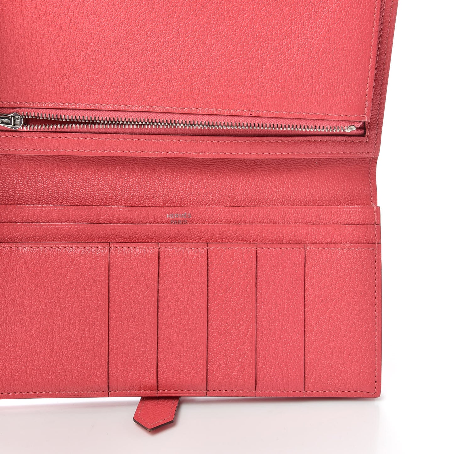 Chevre Mysore Bearn Gusset Wallet Rose Azalee