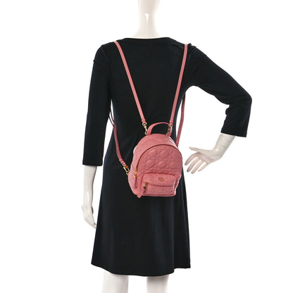 Christian Dior Lambskin Cannage Mini Backpack Peach Blossom 2 of 11