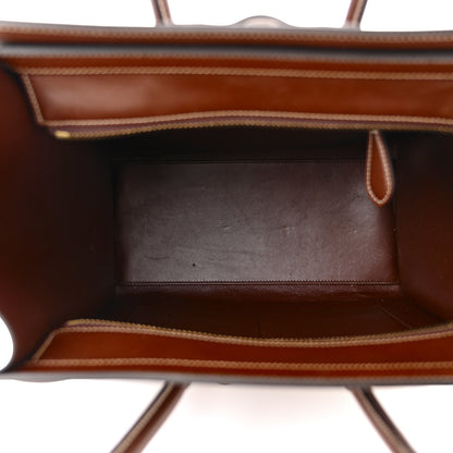 Celine Satinated Natural Calfskin Micro Luggage Dark Brown 5 of 14