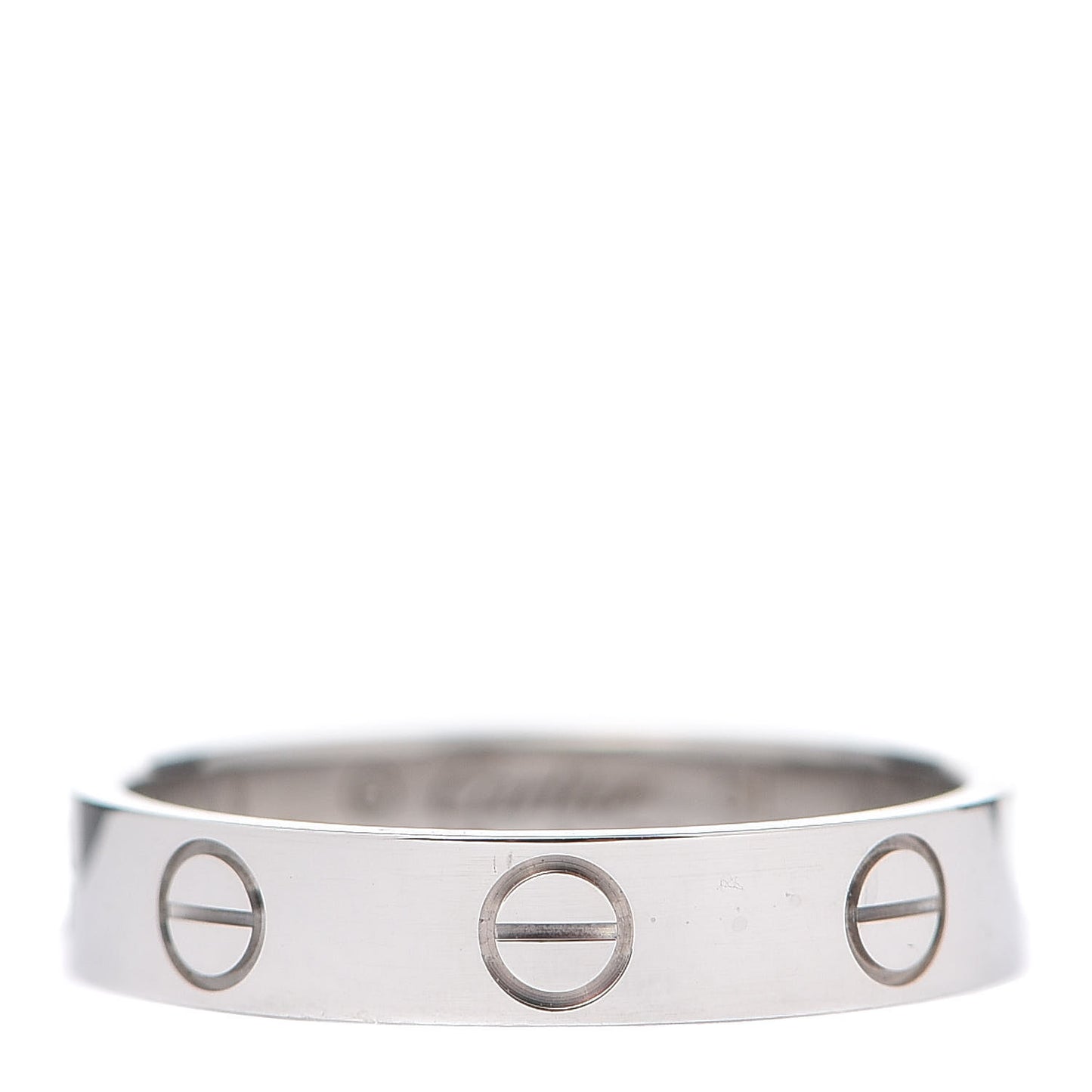 18K White Gold 3.5mm LOVE Wedding Band Ring 51 5.75