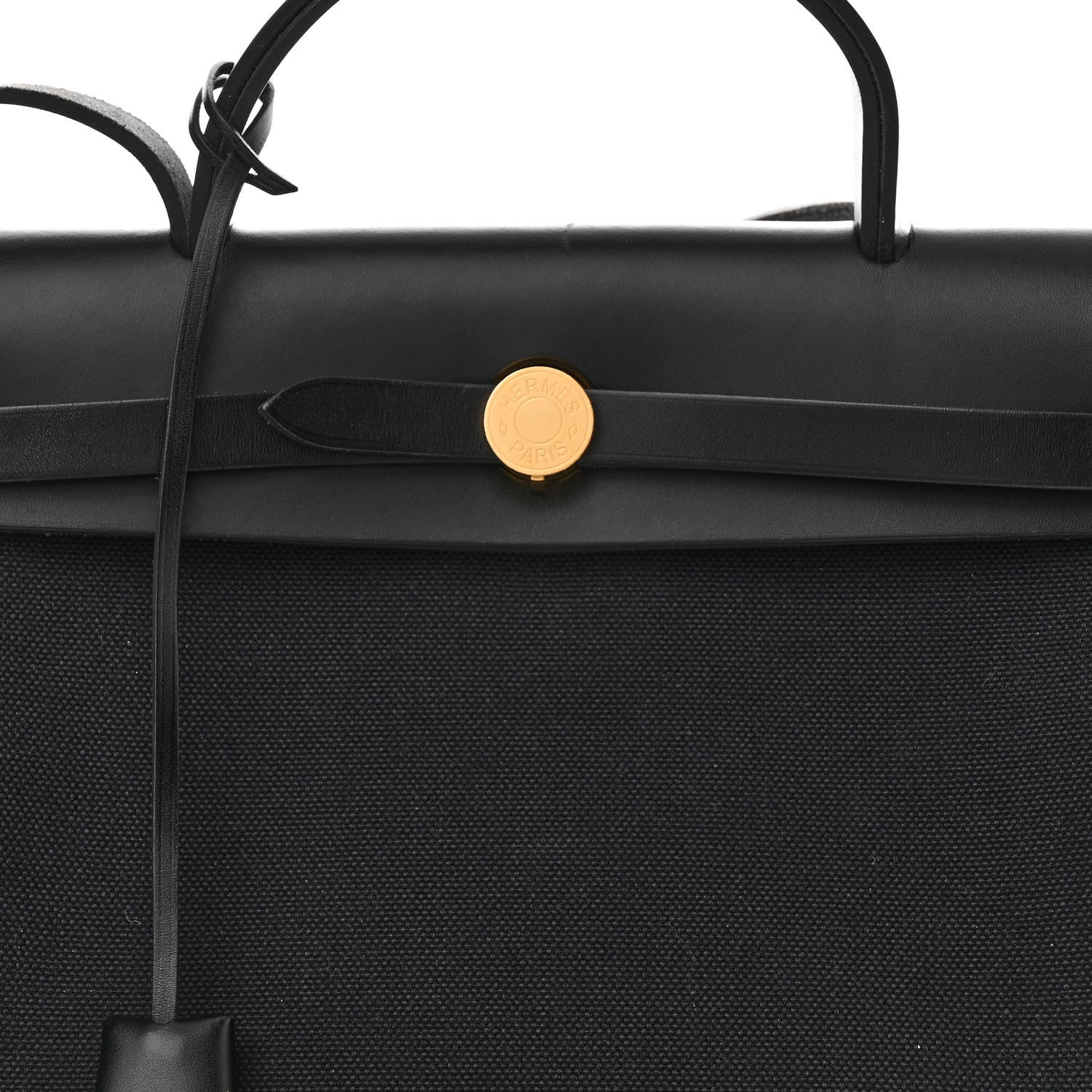 Hermes Military Toile Vache Hunter Herbag Zip PM 31 Black 9 of 13