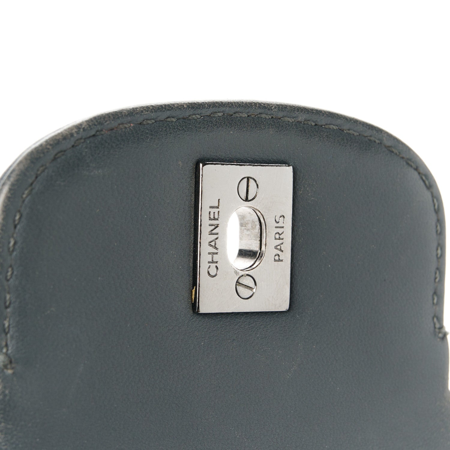 Chanel Lambskin Quilted Jumbo Coco Loop Flap Grey 6 of 13