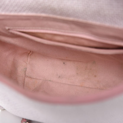 Chanel Woven Straw Raffia Small Deauville Messenger Light Pink 8 of 17
