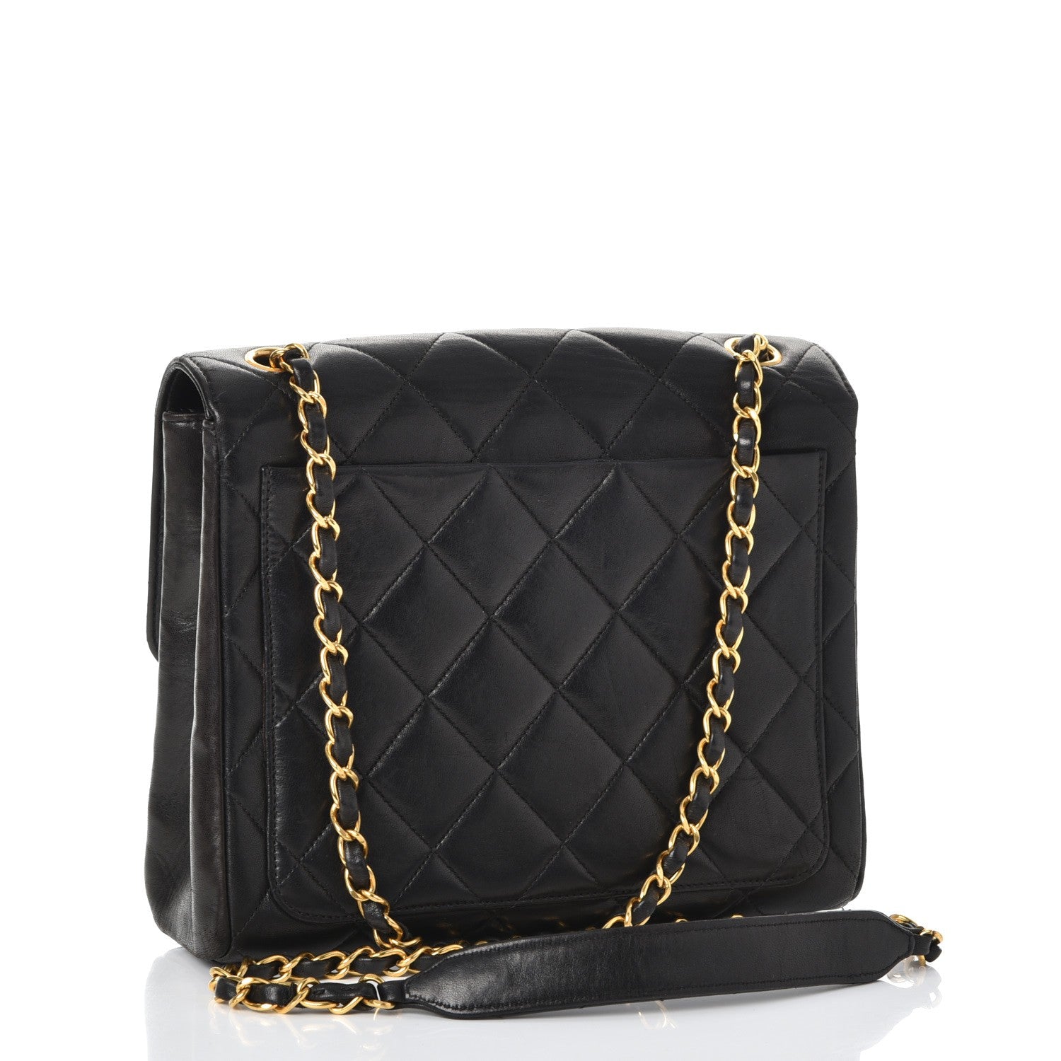 Chanel Lambskin Quilted Shoulder Flap Black 3 of 14
