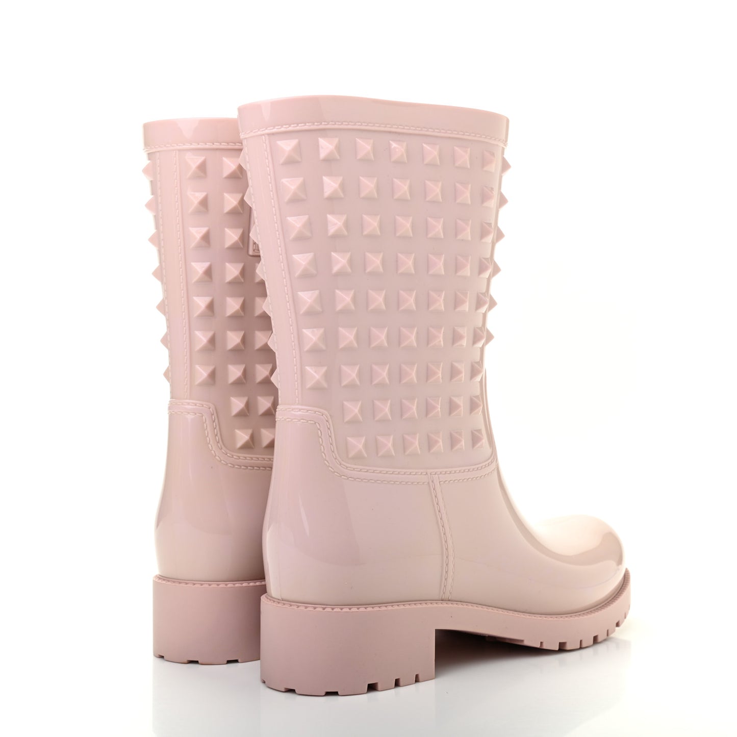 Rubber Rockstud Short Rainboots 37 Water Rose