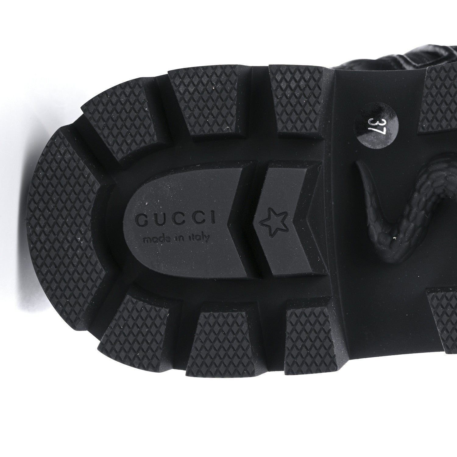 Gucci Nappa Frances GG Matelasse Platform Combat Boots 37 Black 8 of 10