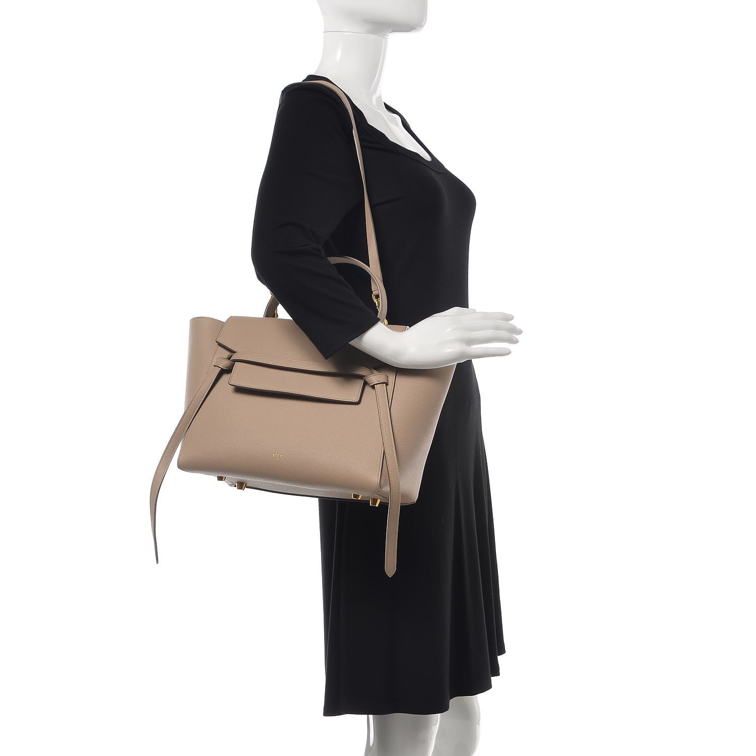 Celine Grained Calfskin Mini Belt Bag Light Taupe 2 of 11