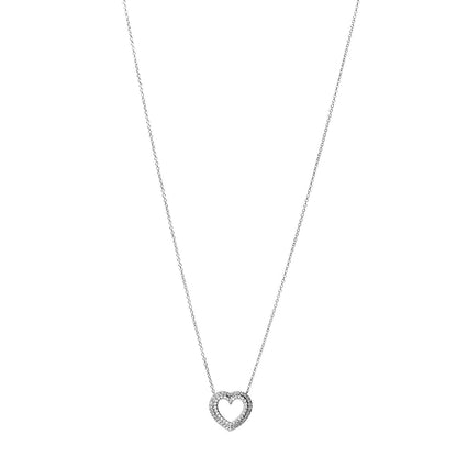 Tiffany Platinum Diamond Metro Heart Pendant Necklace 1 of 7