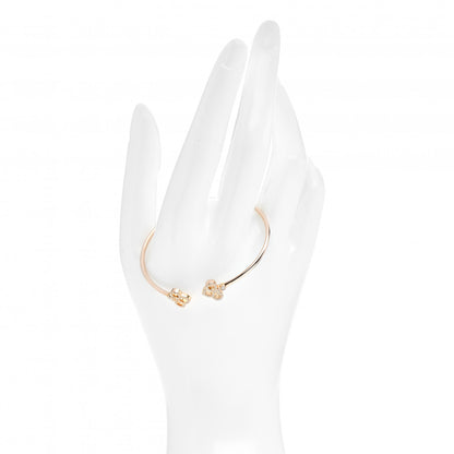 Tiffany 18K Rose Gold Diamond Fleur De Lis Wire Bracelet 2 of 5