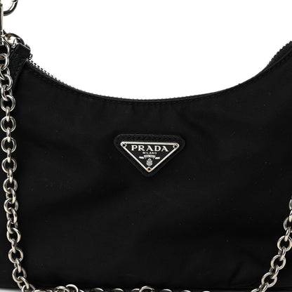 Prada Nylon Re-Edition 2005 Shoulder Bag Black 7 of 10