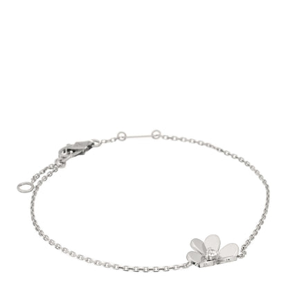 Van Cleef & Arpels 18K White Gold Diamond Mini Frivole Bracelet 1 of 3