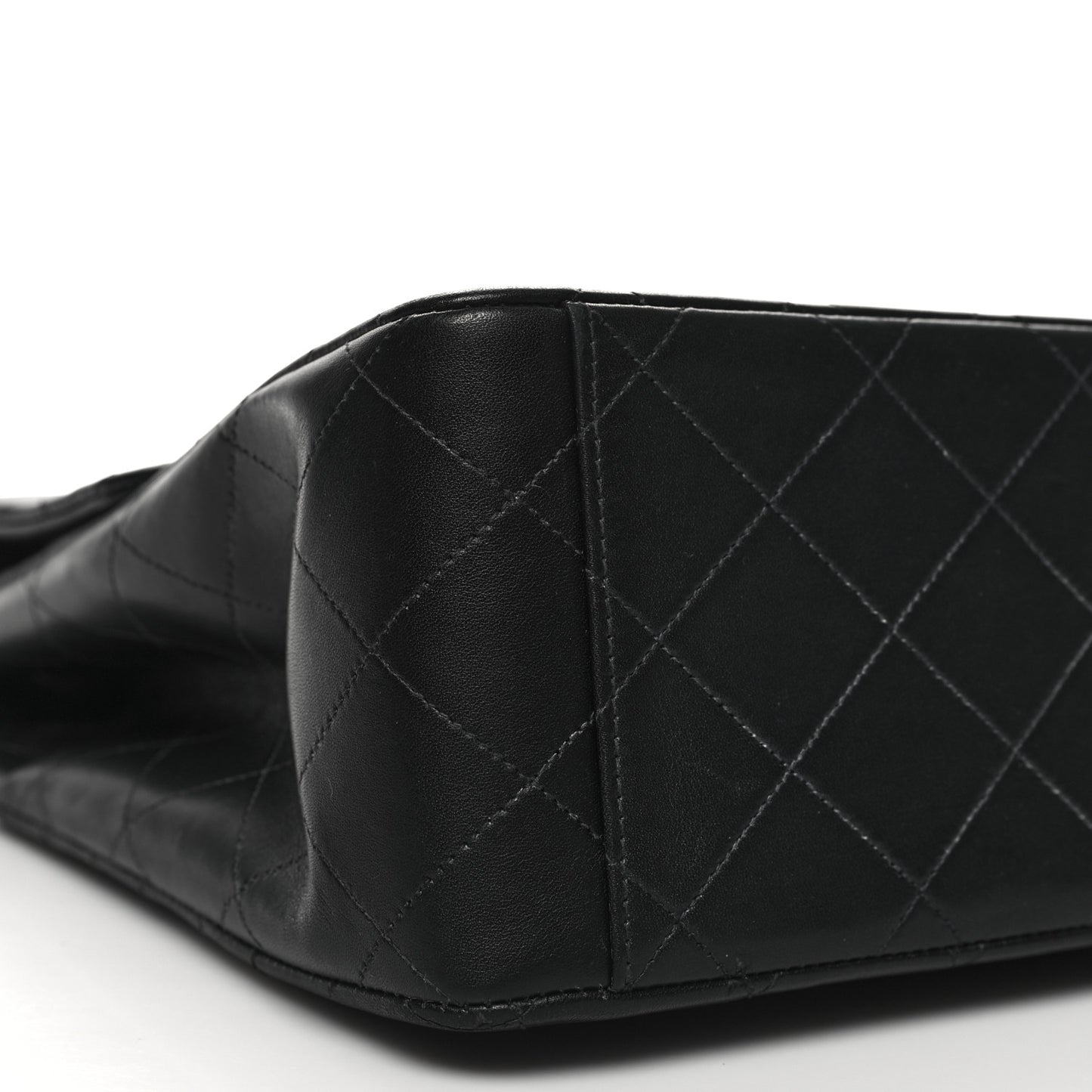 Lambskin Quilted XL Jumbo Single Flap Black