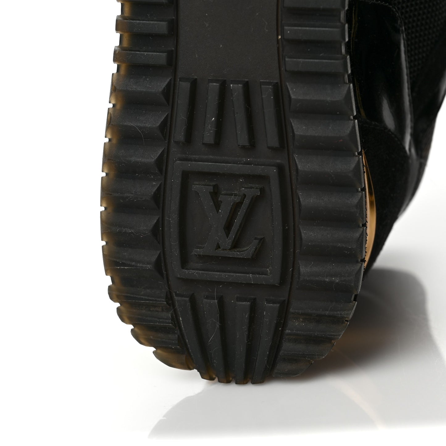 Suede Monogram Run Away Sneakers 36 Black