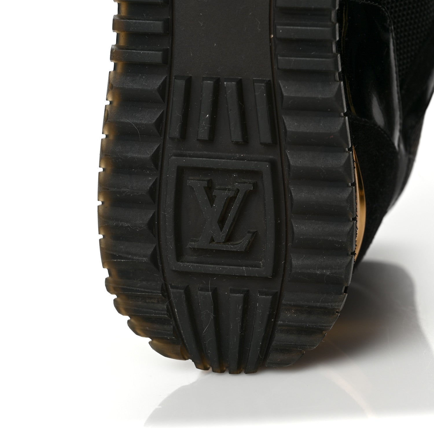 Louis Vuitton Suede Monogram Run Away Sneakers 36 Black 7 of 8