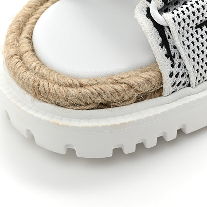 Christian Dior Technical Knit Jute Dioract 10mm Sandals 37.5 White Black 7 of 9