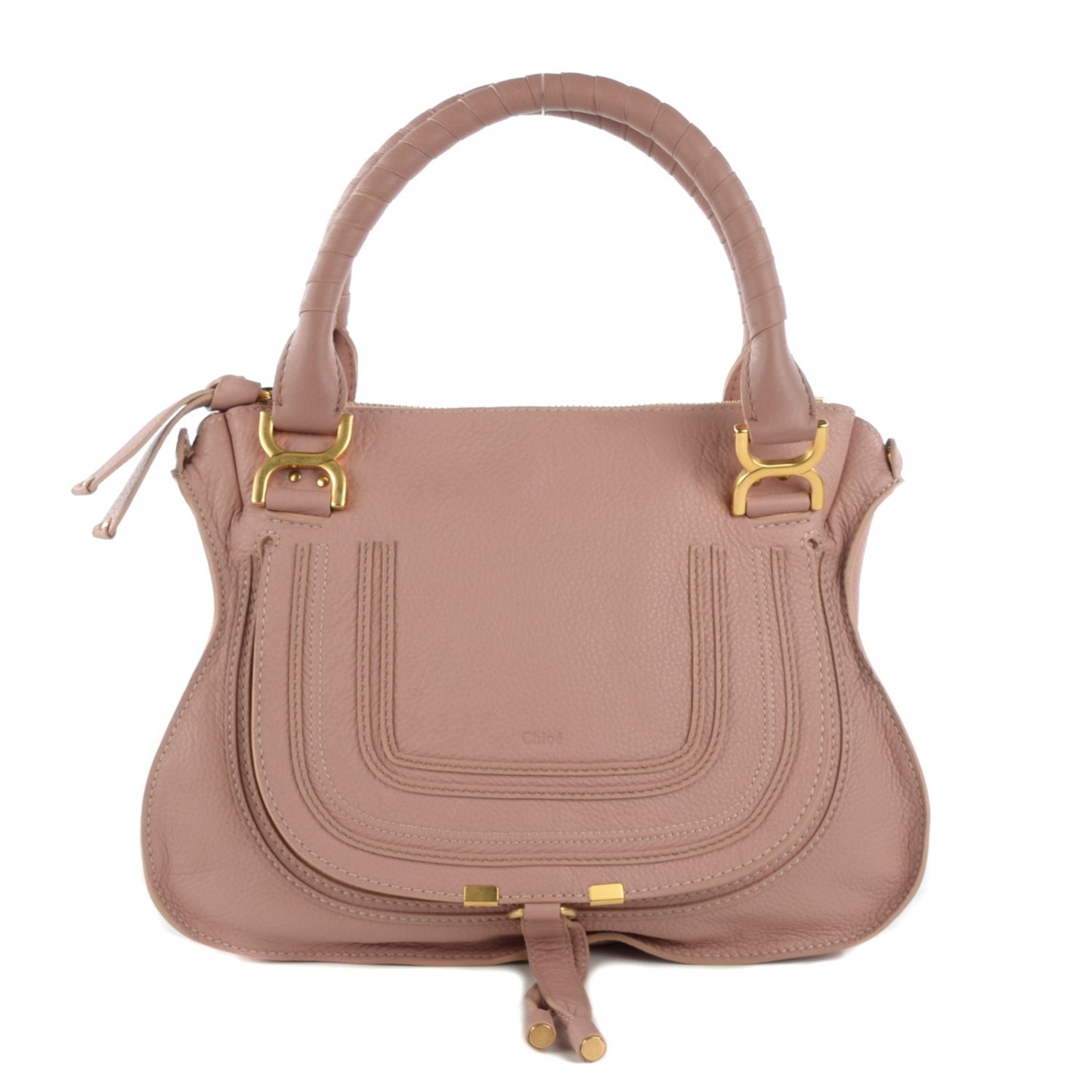 Calfskin Medium Marcie Satchel Anemone Pink
