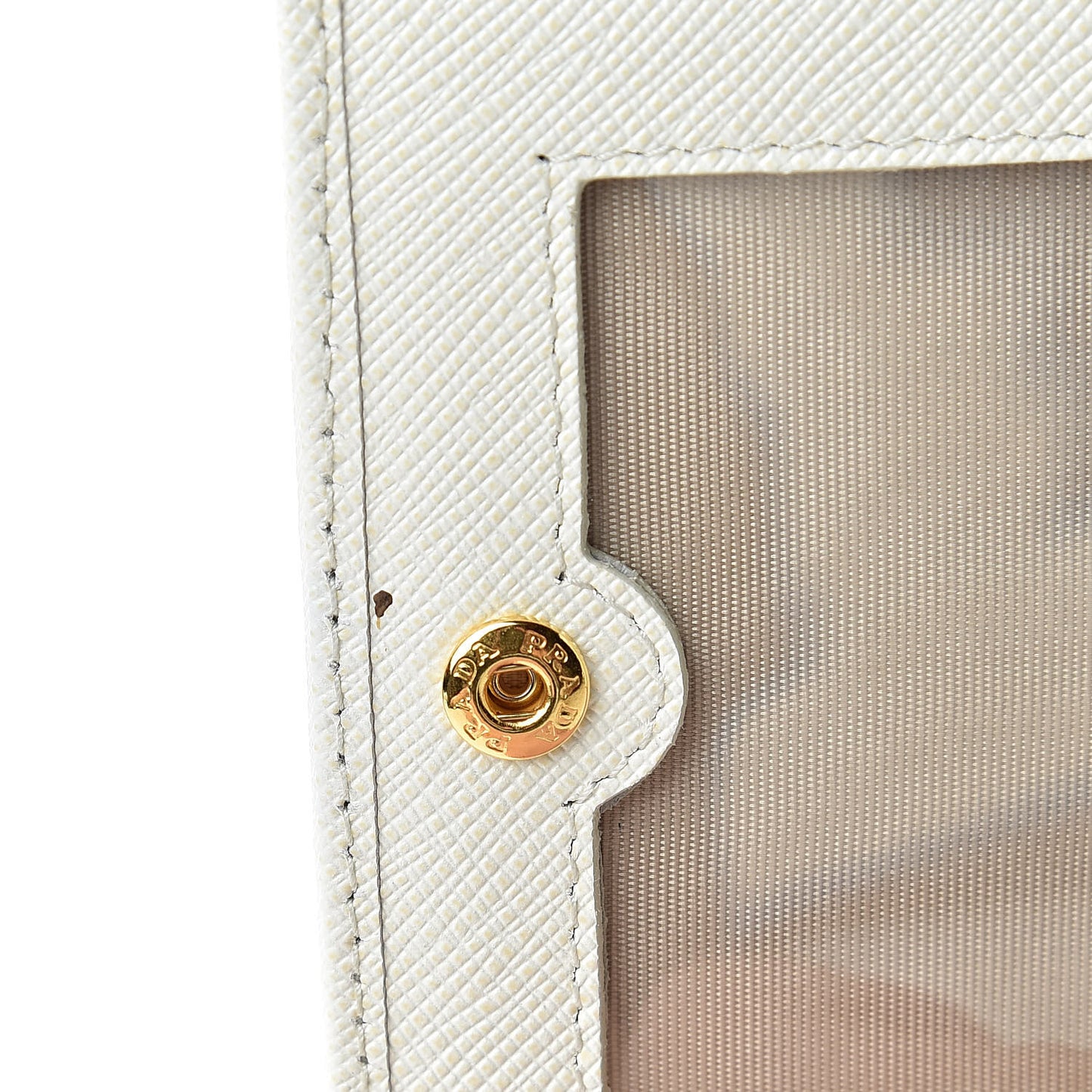Saffiano Metal Wallet Bianco