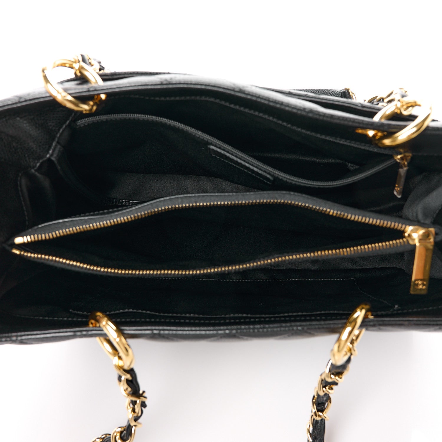 Chanel Caviar Quilted Grand Shopping Tote GST Black 5 of 10