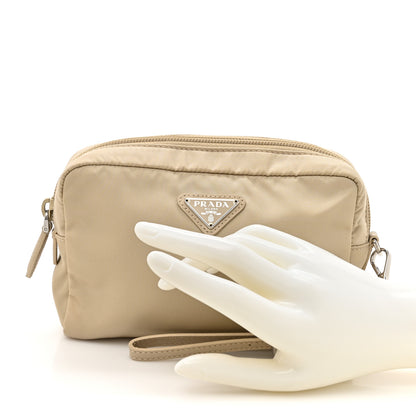Prada Tessuto Nylon Saffiano Wristlet Cammeo 2 of 7