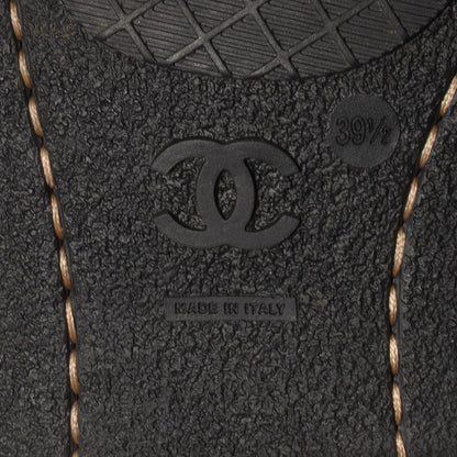 Chanel Leather Combat Boots 39.5 Black 6 of 8