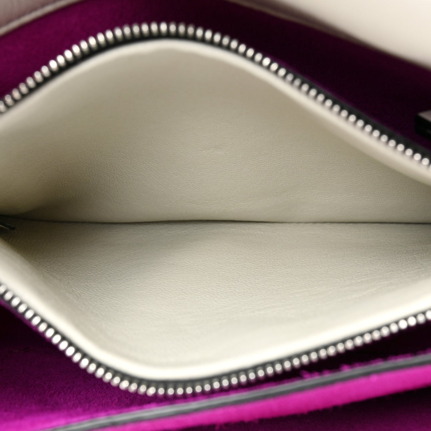 Natural Calfskin Medium Biker Case Shoulder Bag White