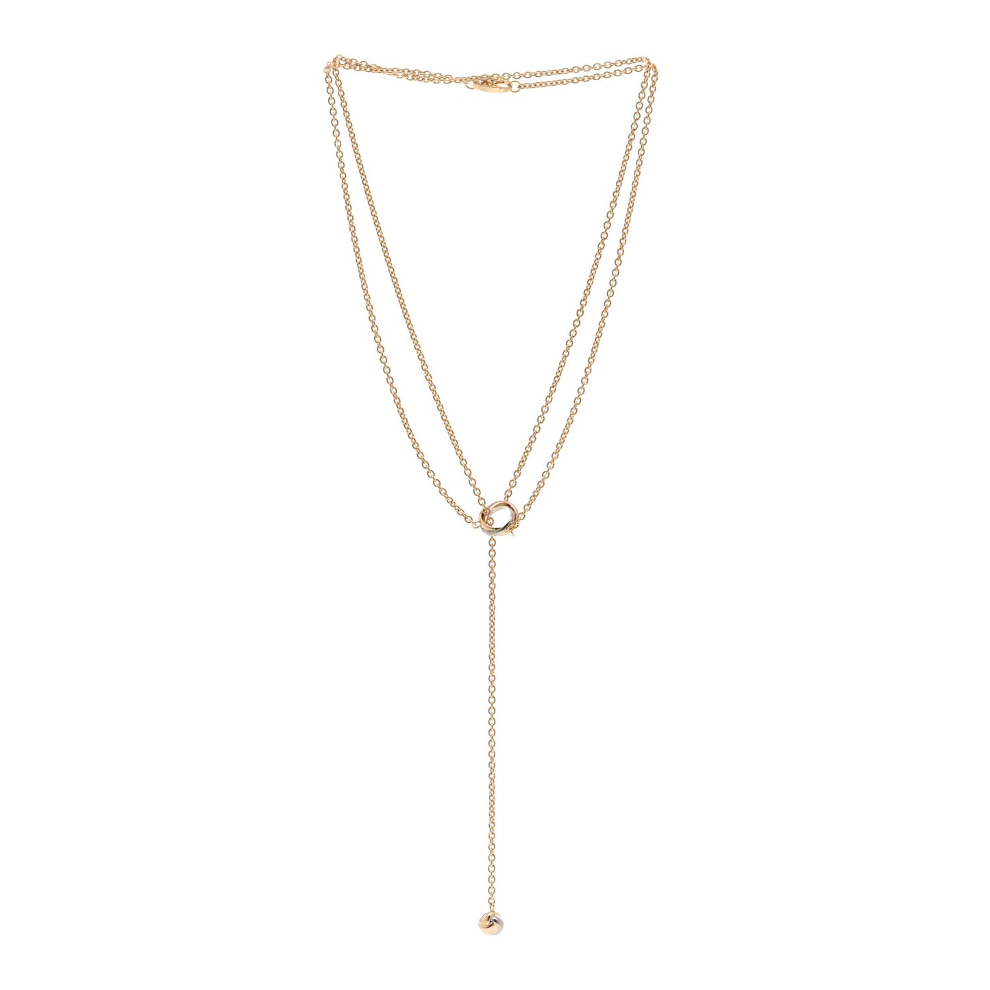 18K Pink Yellow White Gold Baby Trinity Pampilles Necklace