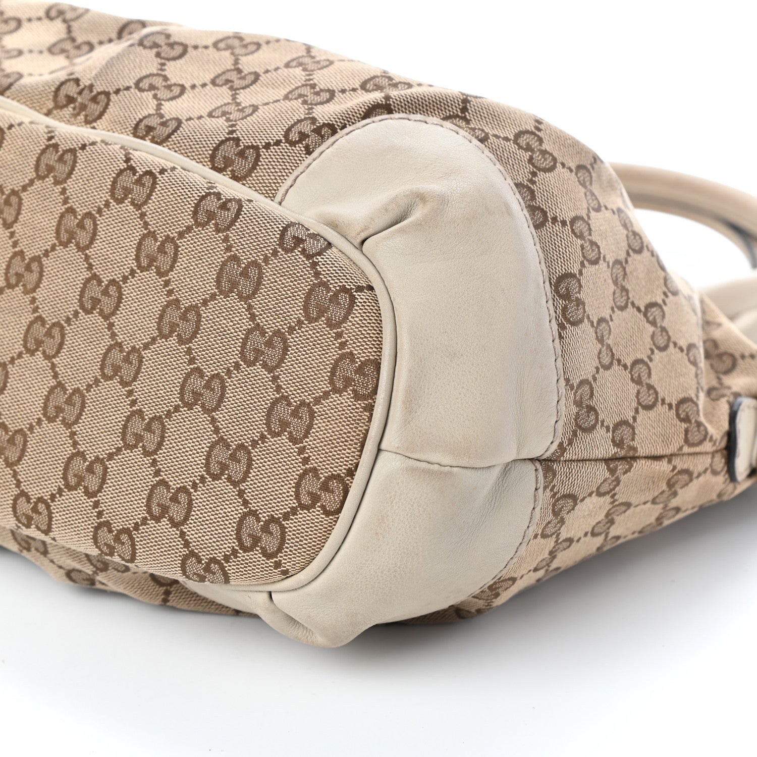 Gucci Monogram Margaux Calfskin Medium Sukey Top Handle Bag Beige Ebony Mystic White 10 of 10