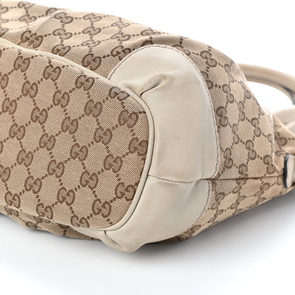 Gucci Monogram Margaux Calfskin Medium Sukey Top Handle Bag Beige Ebony Mystic White 10 of 10