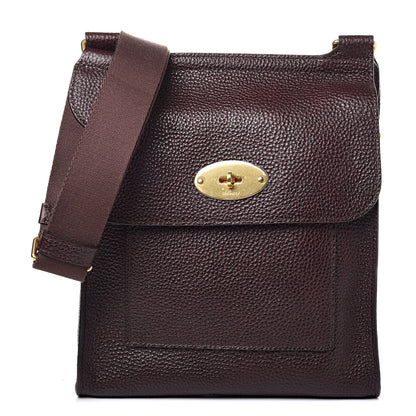 Mulberry Natural Grain Calfskin New Antony Messenger Crossbody Oxblood 1 of 10