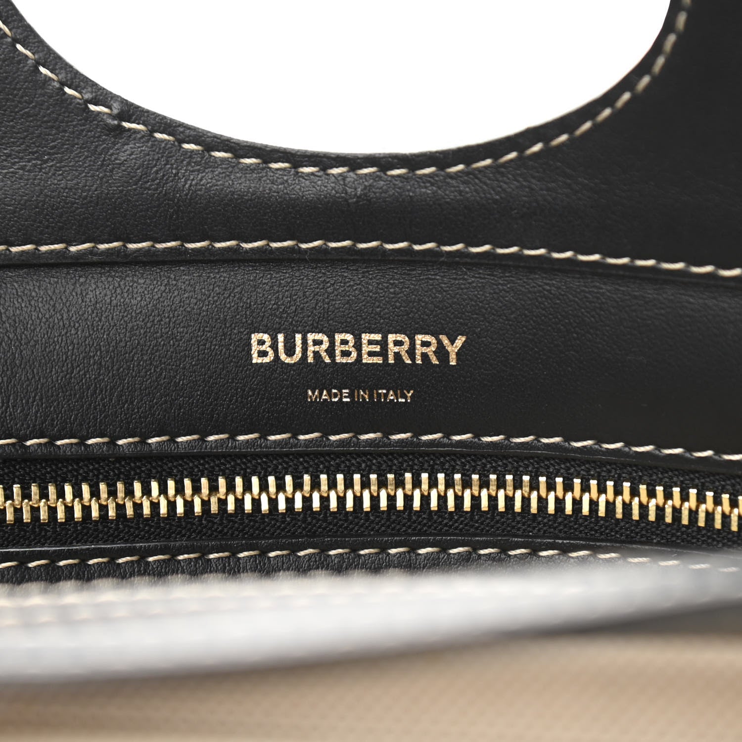 Burberry Canvas Smooth Calfskin Two Tone Mini Pocket Bag Black 6 of 14