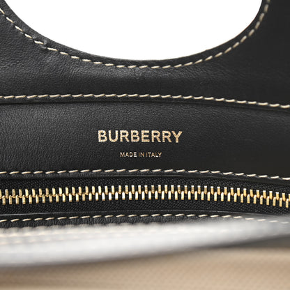 Burberry Canvas Smooth Calfskin Two Tone Mini Pocket Bag Black 6 of 14