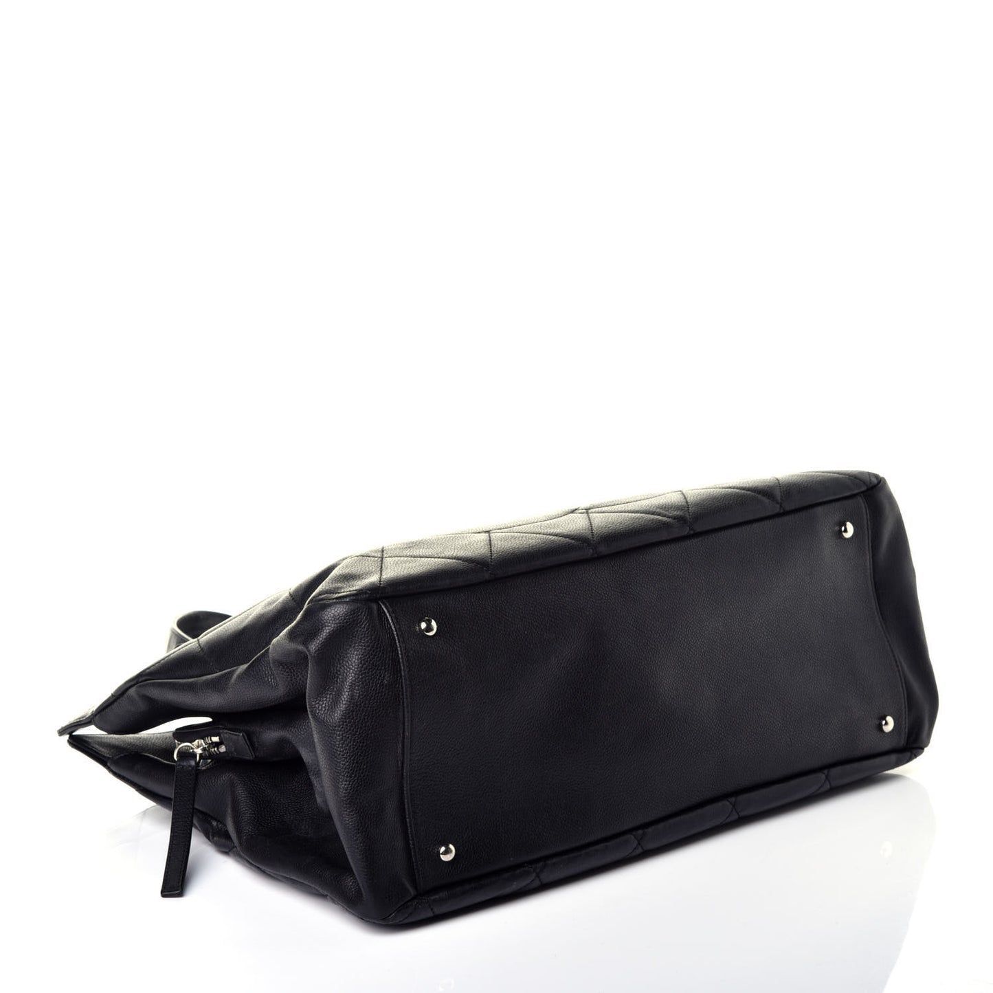 Soft Caviar Quilted CC Timeless Tote Black