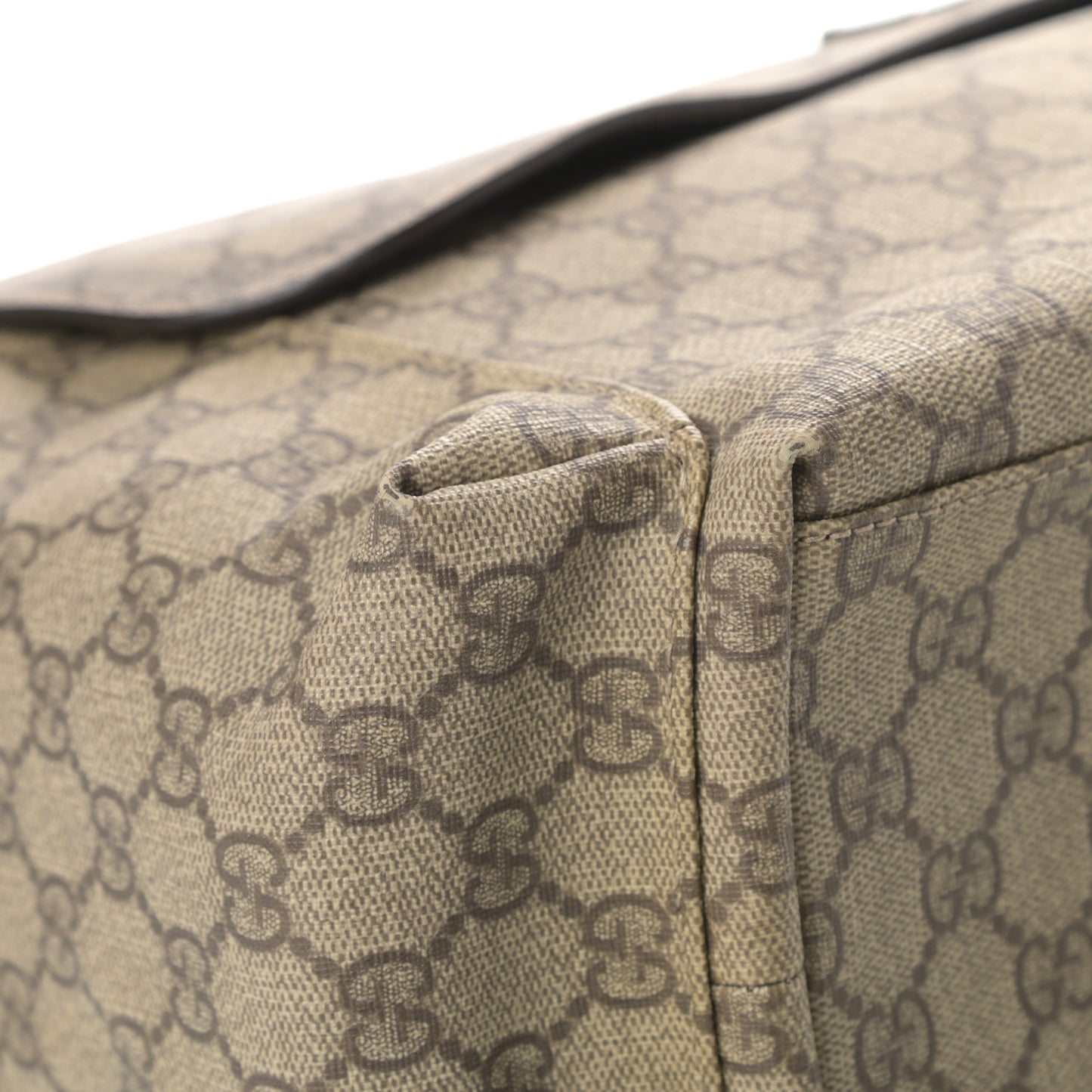 GG Plus Monogram Messenger Diaper Bag Dark Brown