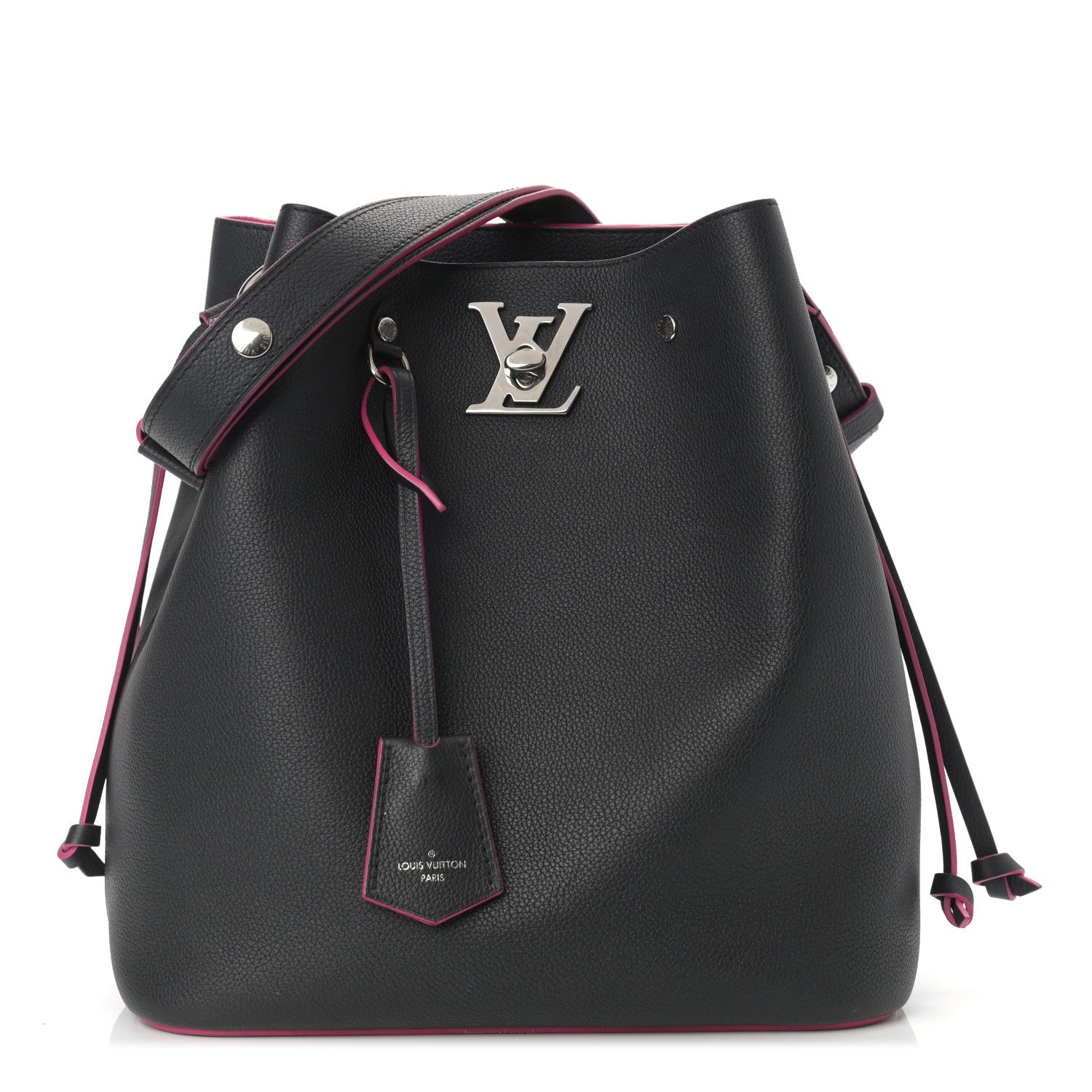 Louis Vuitton Calfskin Lockme Bucket Black 1 of 11