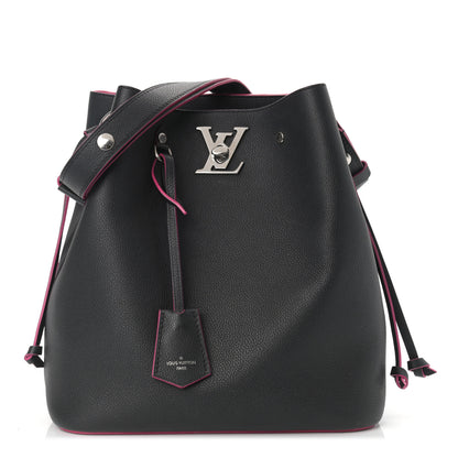 Louis Vuitton Calfskin Lockme Bucket Black 1 of 11