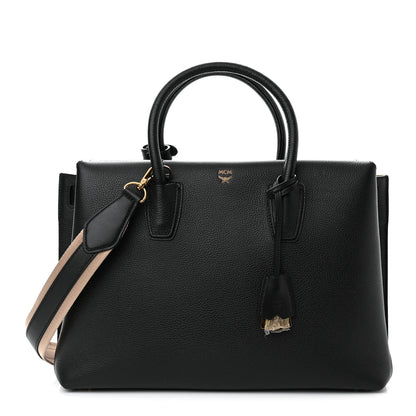 MCM Grained Calfskin Large Milla Tote Black 1 of 12