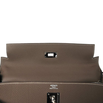 Hermes Togo Kelly Retourne 32 Etoupe 19 of 38